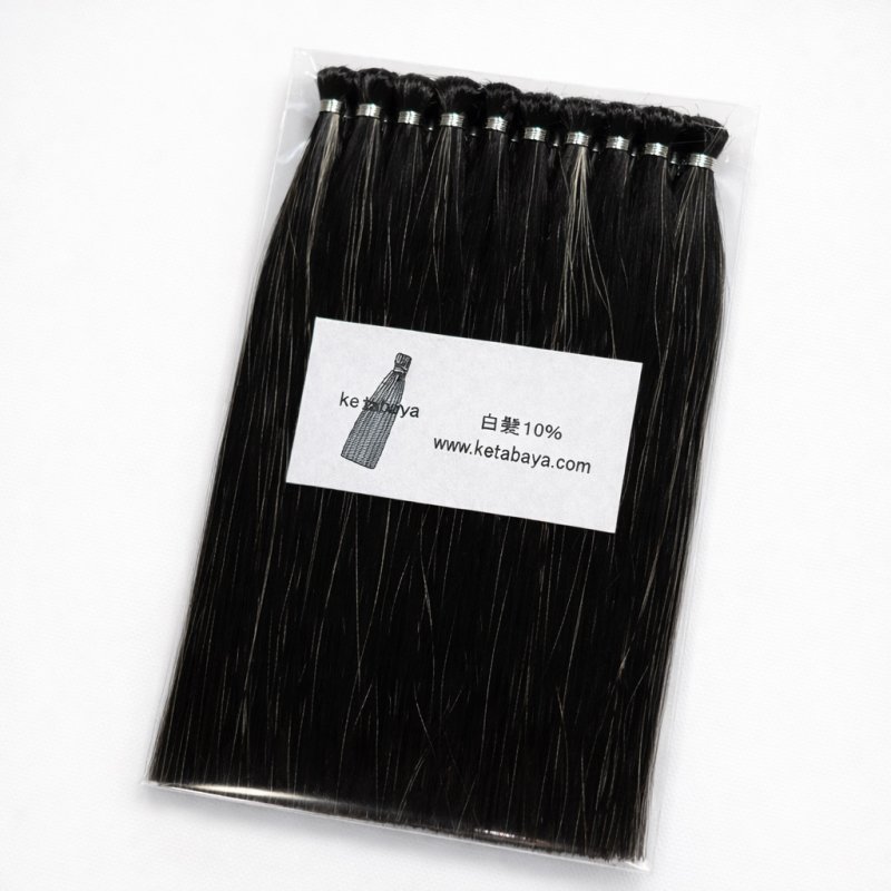 画像1: 白髪染め検証用 人毛毛束 (1)